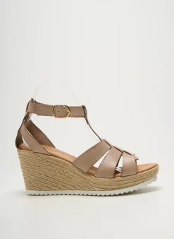 Espadrilles Bella Storia Beige Talon De 7 À 9cm