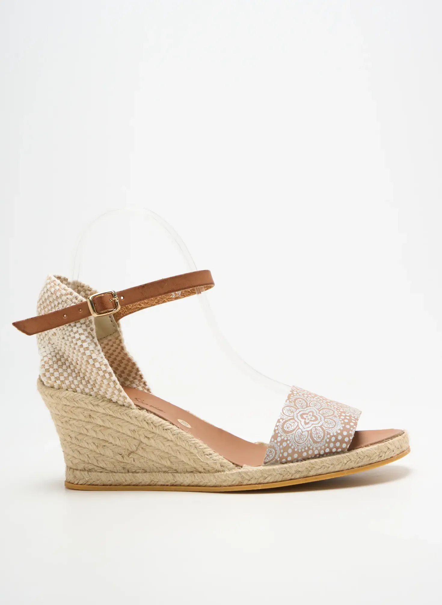 Espadrilles Bella Storia Beige Talon De 7 À 9cm