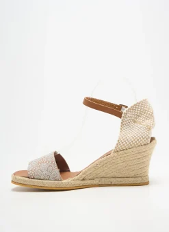 Espadrilles Bella Storia Beige Talon De 7 À 9cm