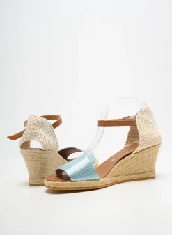 Espadrilles Bella Storia Bleu Talon De 4 À 6cm