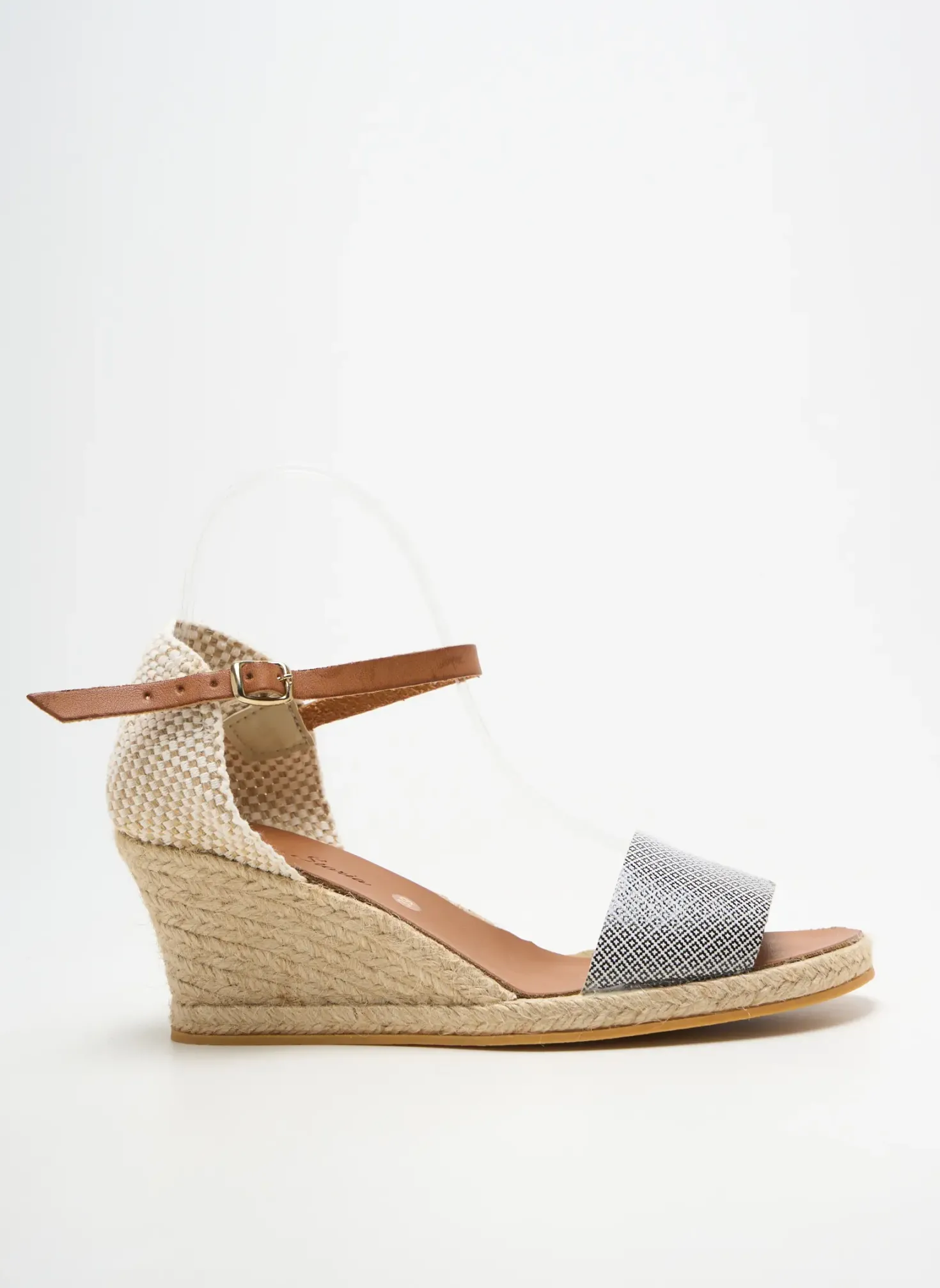 Espadrilles Bella Storia Noir Talon De 4 À 6cm