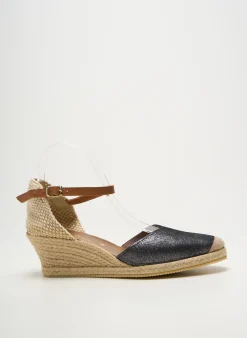 Espadrilles Bella Storia Noir Talon De 4 À 6cm