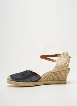 Espadrilles Bella Storia Noir Talon De 4 À 6cm