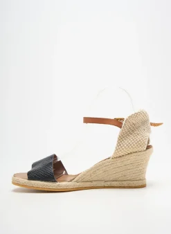 Espadrilles Bella Storia Noir Talon De 7 À 9cm