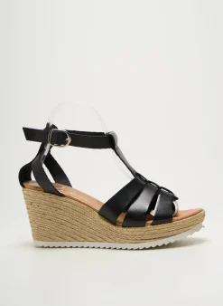 Espadrilles Bella Storia Noir Talon De 7 À 9cm