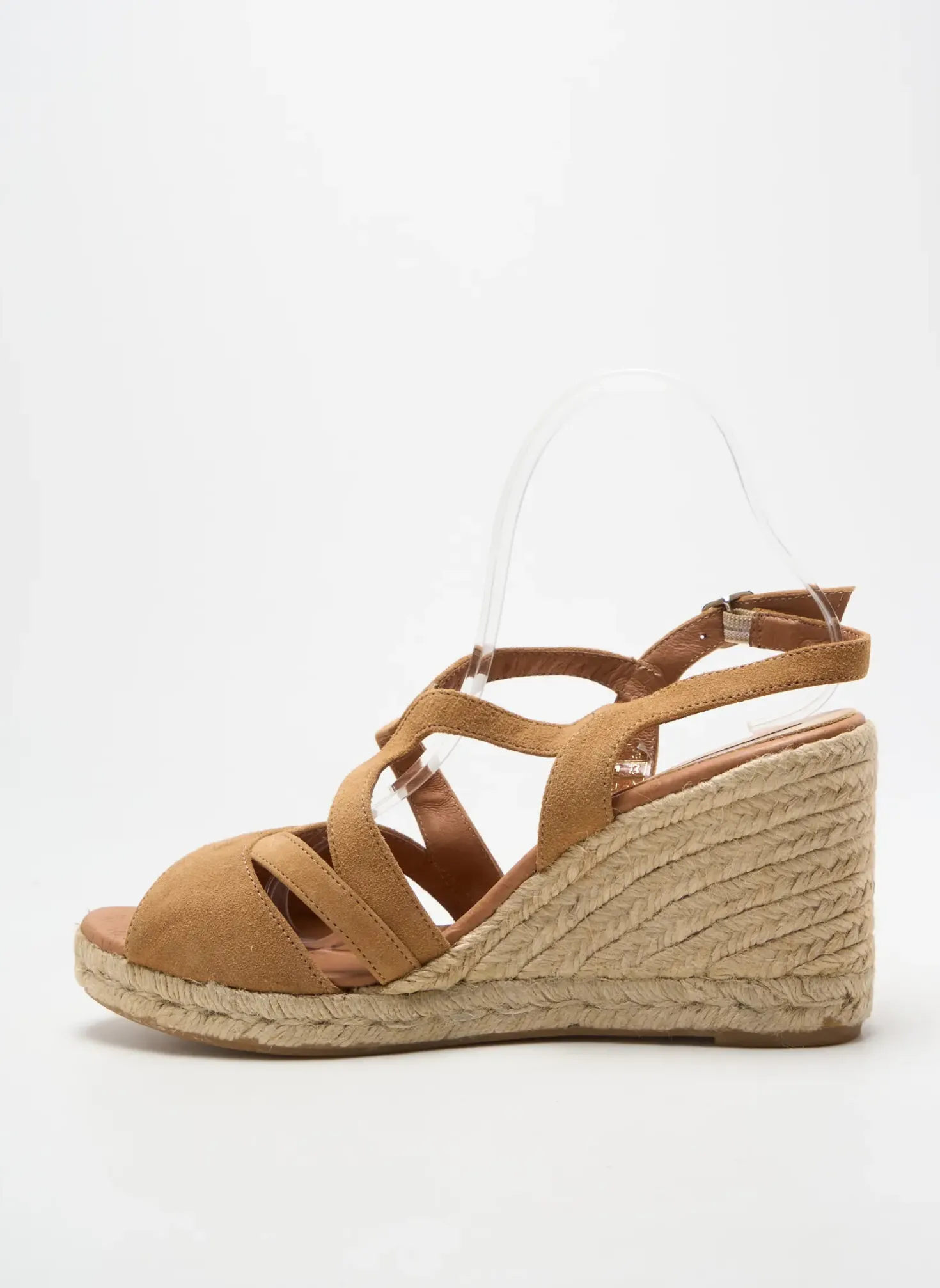 Espadrilles Carmen Saiz Marron Talon De 7 À 9cm