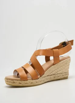 Espadrilles Devernois Marron Talon De 7 À 9cm