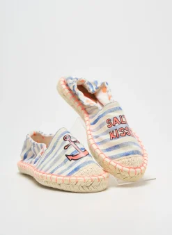 Espadrilles Elue Par Nous Bleu Talon Plat Jusqu'à 3cm