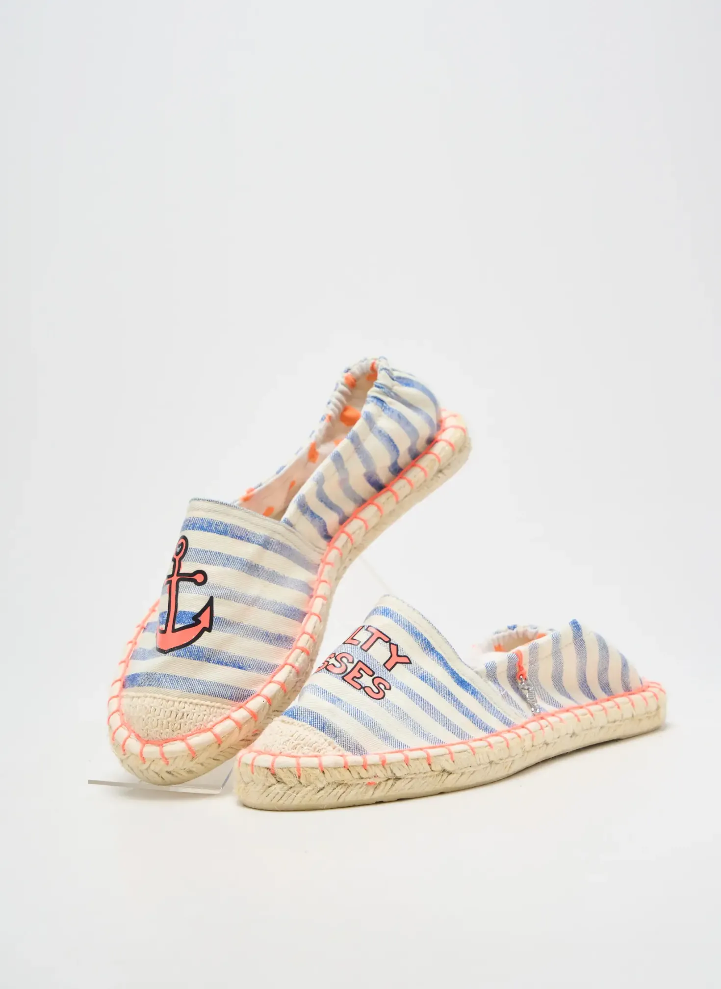 Espadrilles Elue Par Nous Bleu Talon Plat Jusqu'à 3cm