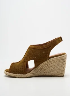 Espadrilles Emilie Karston Marron Talon De 7 À 9cm