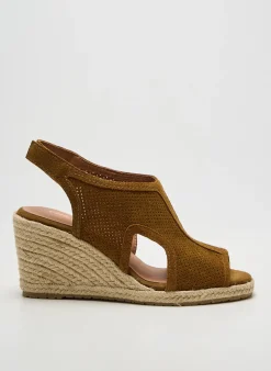 Espadrilles Emilie Karston Marron Talon De 7 À 9cm