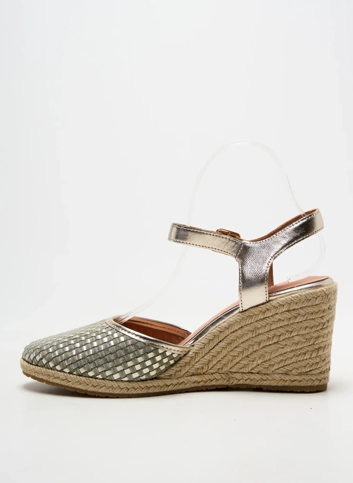 Espadrilles Emilie Karston Vert Talon De 7 À 9cm