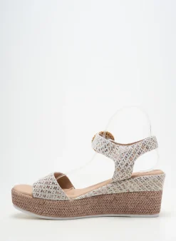 Espadrilles Geo-reino Beige Talon De 7 À 9cm