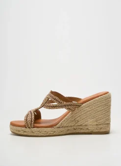Espadrilles Kanna Marron Talon De 7 À 9cm