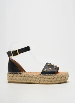 Espadrilles Kanna Noir Talon De 4 À 6cm