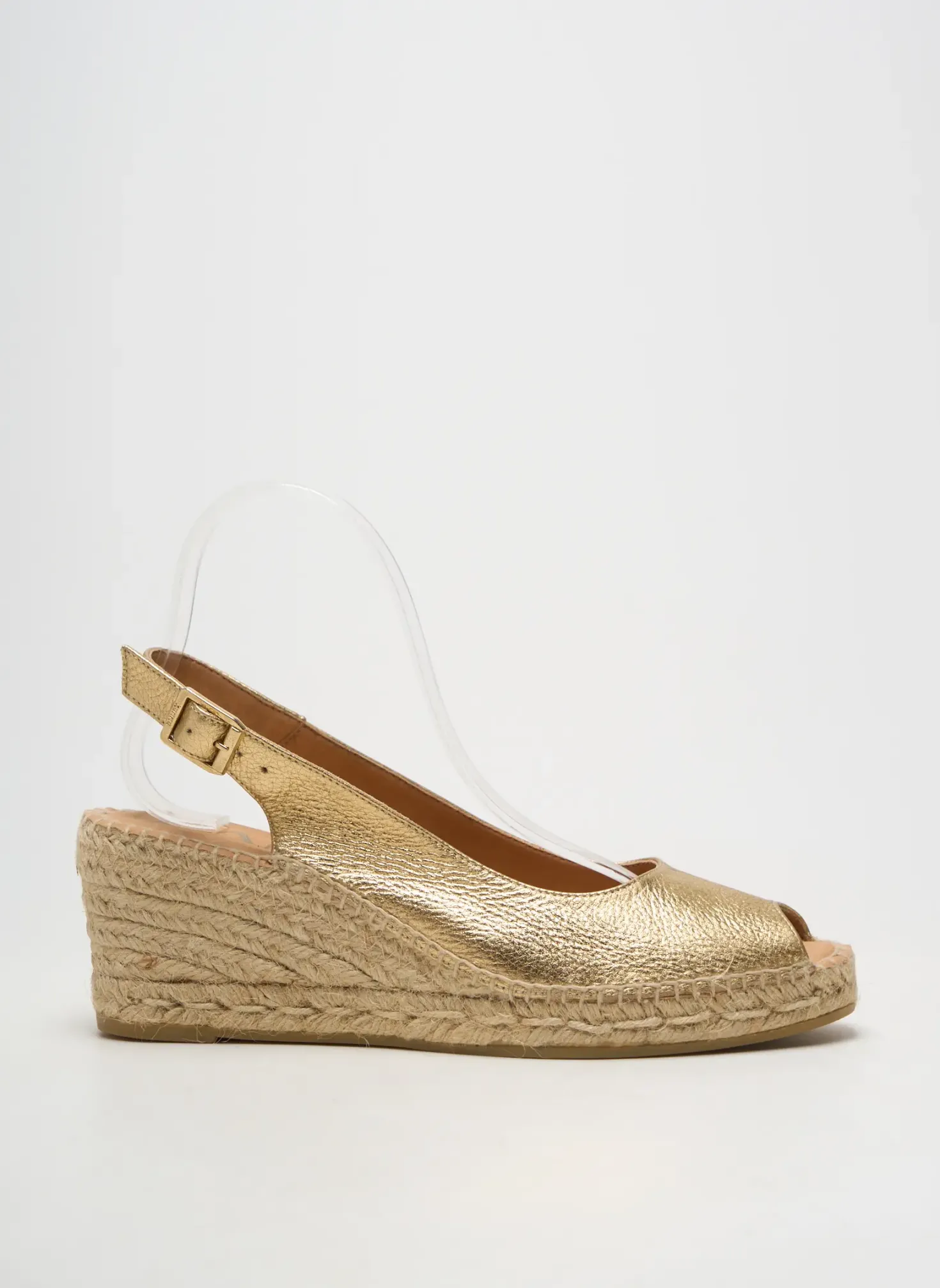 Espadrilles Kanna Or Talon De 7 À 9cm