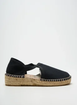 Espadrilles La Maison De L'espadrille Noir Talon De 4 À 6cm