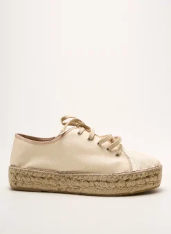 Espadrilles La Maison De L'espadrille Beige Talon De 4 À 6cm