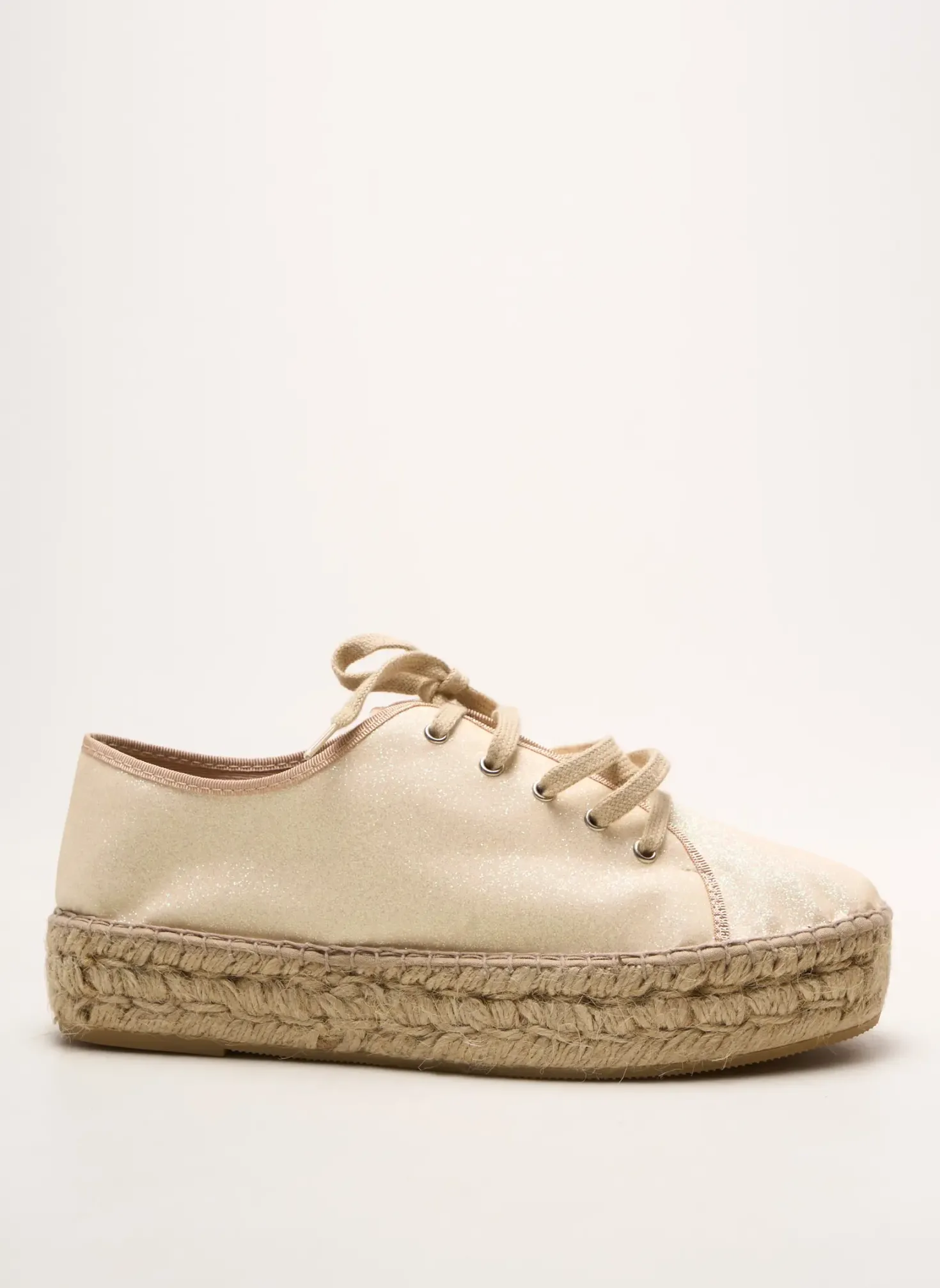 Espadrilles La Maison De L'espadrille Beige Talon De 4 À 6cm