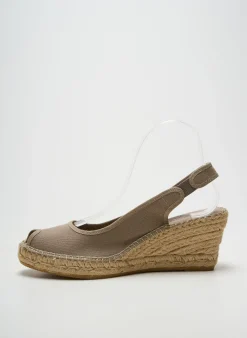 Espadrilles La Maison De L'espadrille Gris Talon De 7 À 9cm