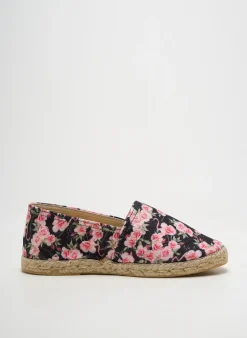 Espadrilles La Maison De L'espadrille Noir Talon Plat Jusqu'à 3cm