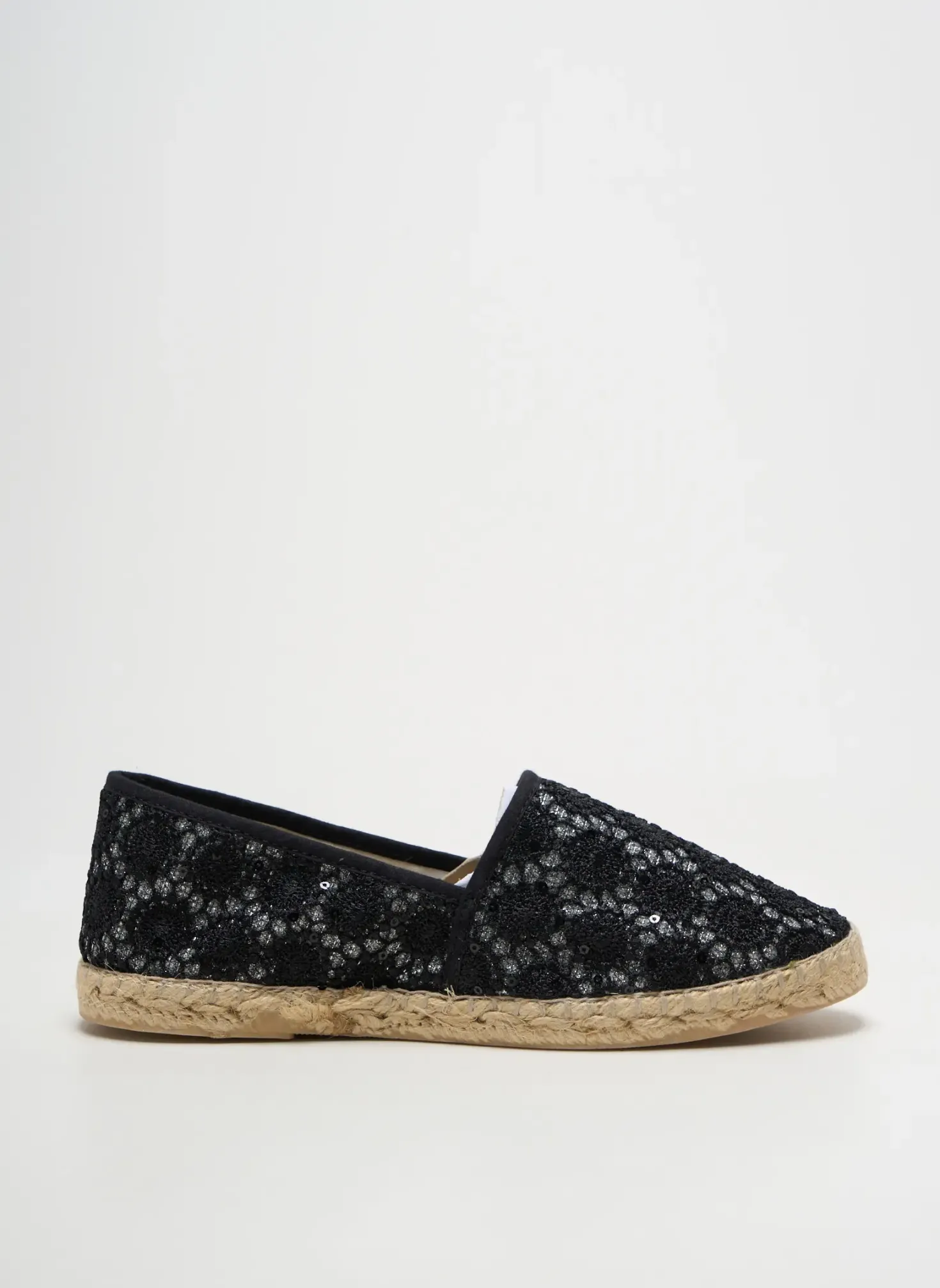 Espadrilles La Maison De L'espadrille Noir Talon Plat Jusqu'à 3cm