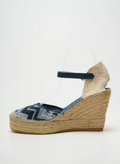 Espadrilles La Maison De L'espadrille Bleu Talon Haut De 10cm Et Plus
