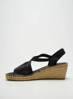 Espadrilles La Maison De L'espadrille Noir Talon De 7 À 9cm