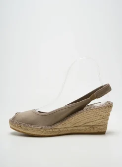 Espadrilles La Maison De L'espadrille Gris Talon De 7 À 9cm