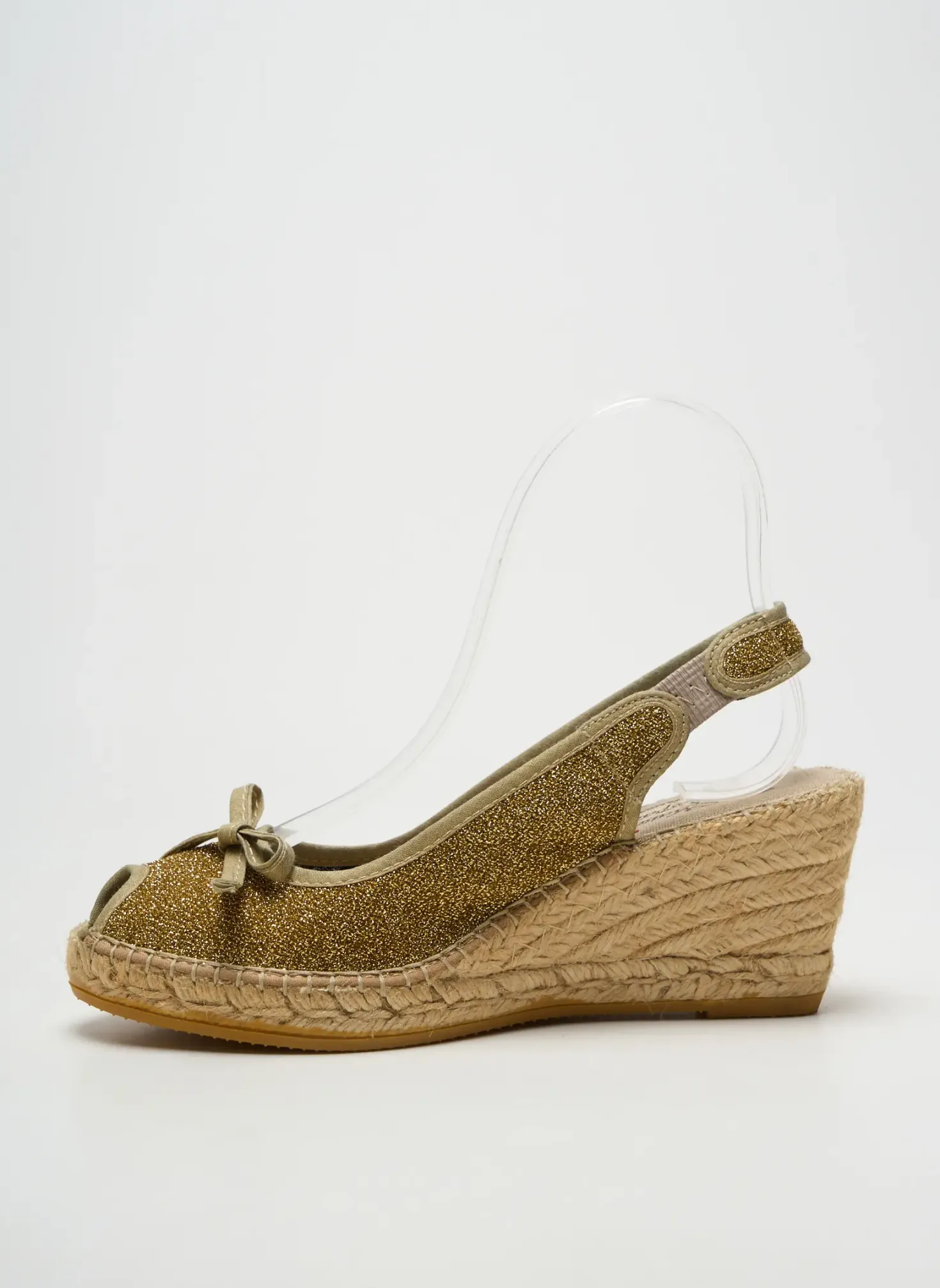 Espadrilles La Maison De L'espadrille Or Talon De 7 À 9cm