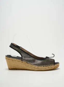 Espadrilles La Maison De L'espadrille Noir Talon De 4 À 6cm
