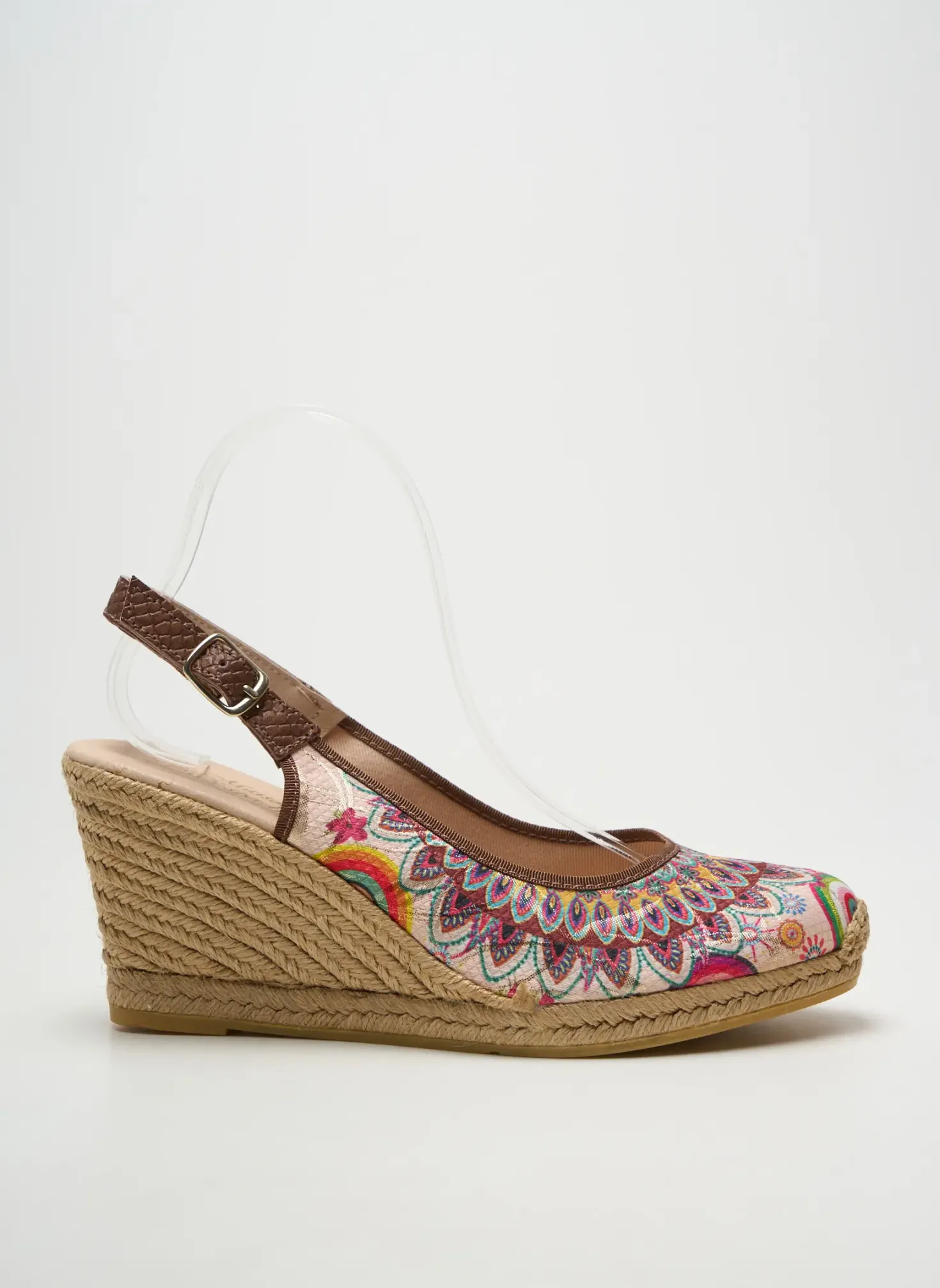 Espadrilles La Maison De L'espadrille Marron Talon De 7 À 9cm