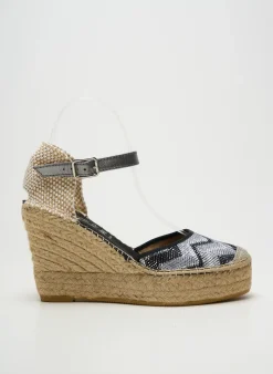 Espadrilles La Maison De L'espadrille Argent Talon De 7 À 9cm
