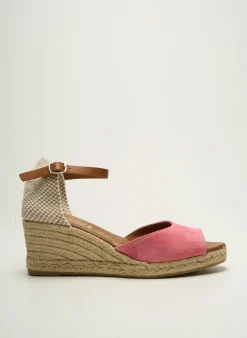 Espadrilles La Maison De L'espadrille Rose Talon De 7 À 9cm