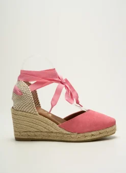 Espadrilles La Maison De L'espadrille Rose Talon De 7 À 9cm
