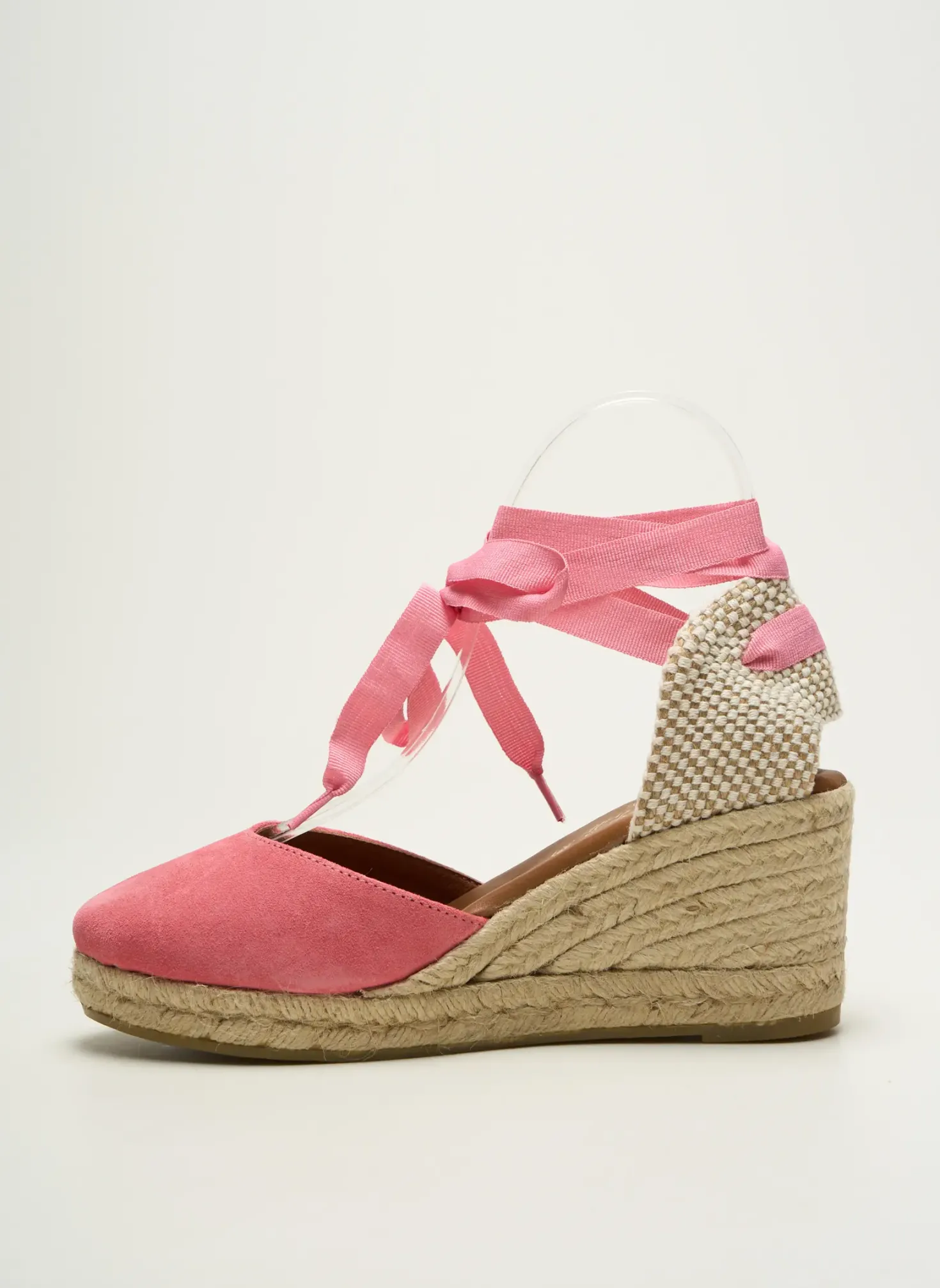 Espadrilles La Maison De L'espadrille Rose Talon De 7 À 9cm