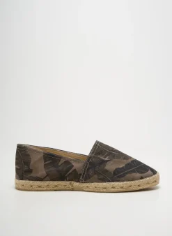 Espadrilles La Maison De L'espadrille Vert Talon Plat Jusqu'à 3cm