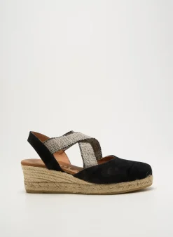Espadrilles La Maison De L'espadrille Noir Talon De 4 À 6cm