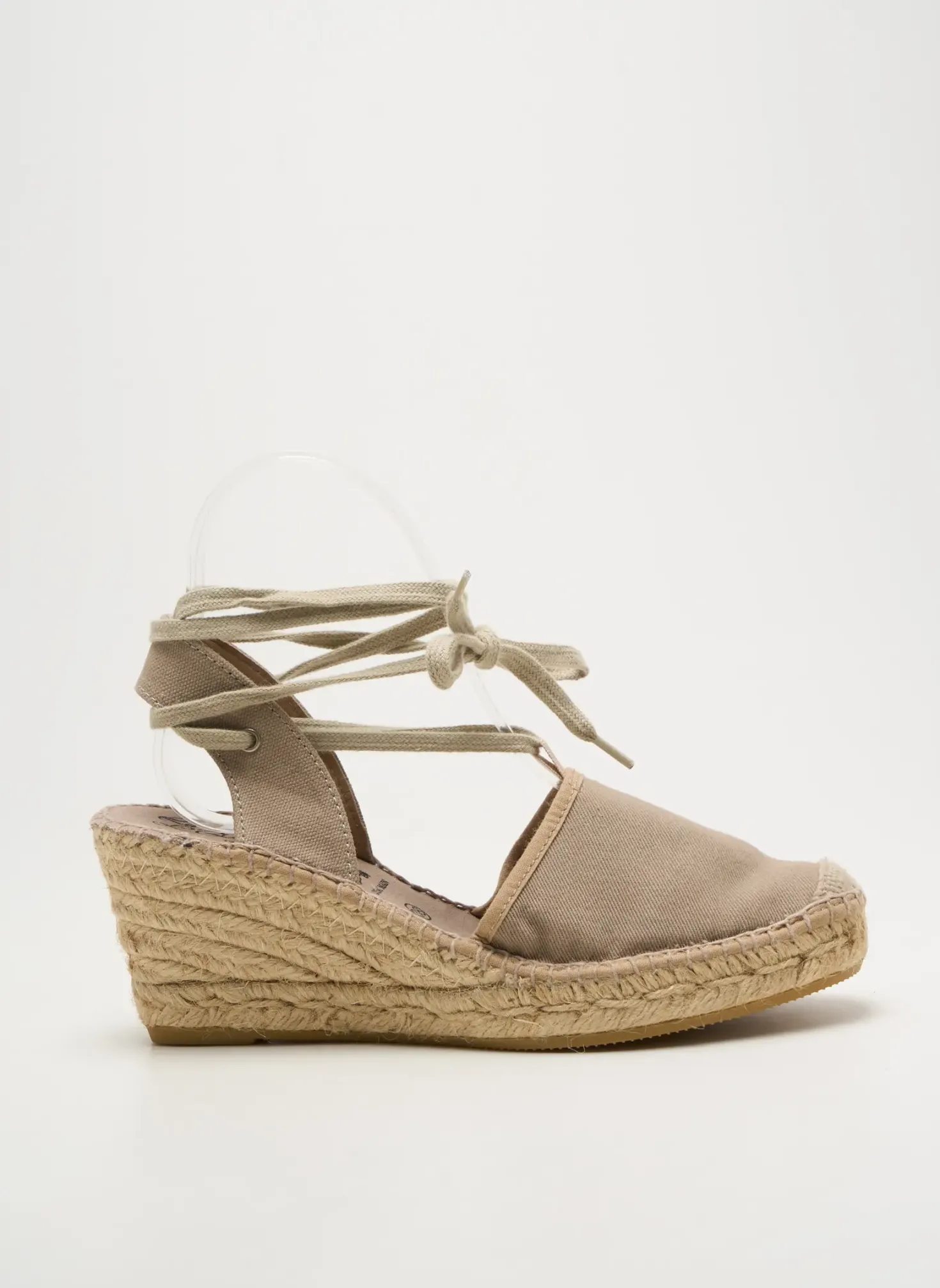 Espadrilles La Maison De L'espadrille Gris Talon De 7 À 9cm