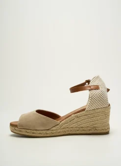 Espadrilles La Maison De L'espadrille Beige Talon De 7 À 9cm