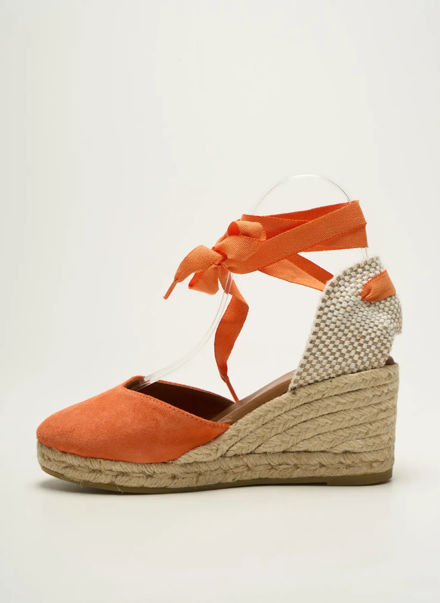 Espadrilles La Maison De L'espadrille Orange Talon De 7 À 9cm