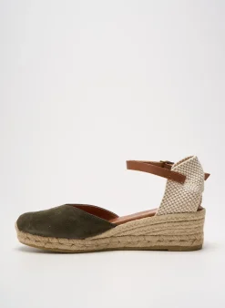 Espadrilles La Maison De L'espadrille Vert Talon De 4 À 6cm