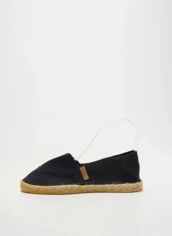 Espadrilles La Maison De L'espadrille Noir Talon Plat Jusqu'à 3cm