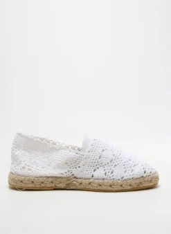 Espadrilles La Maison De L'espadrille Blanc Talon Plat Jusqu'à 3cm