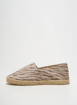 Espadrilles La Maison De L'espadrille Beige Talon Plat Jusqu'à 3cm