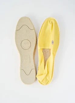 Espadrilles La Pantoufle À Pépère Jaune Talon Plat Jusqu'à 3cm
