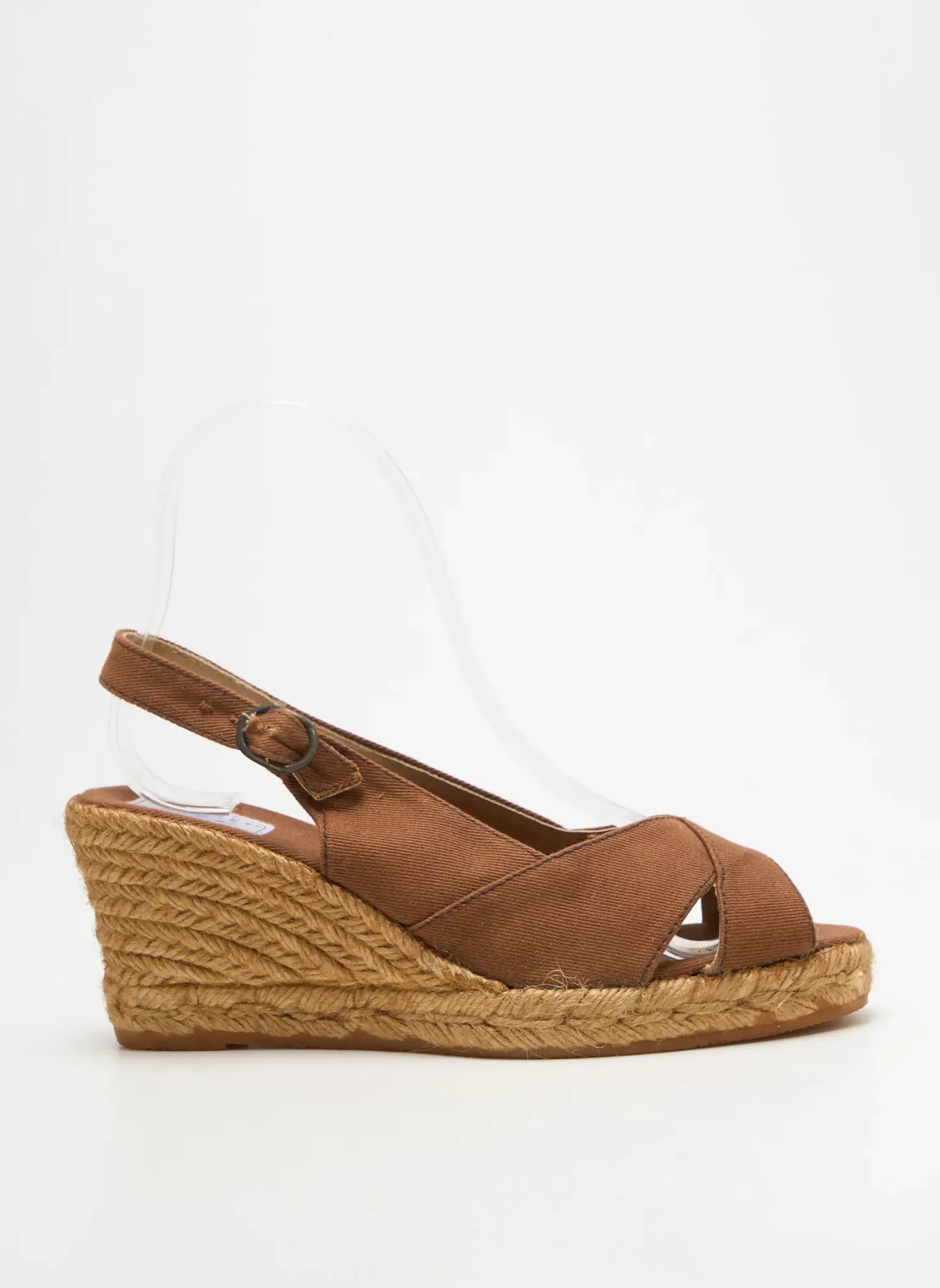 Espadrilles La Vague Marron Talon De 7 À 9cm