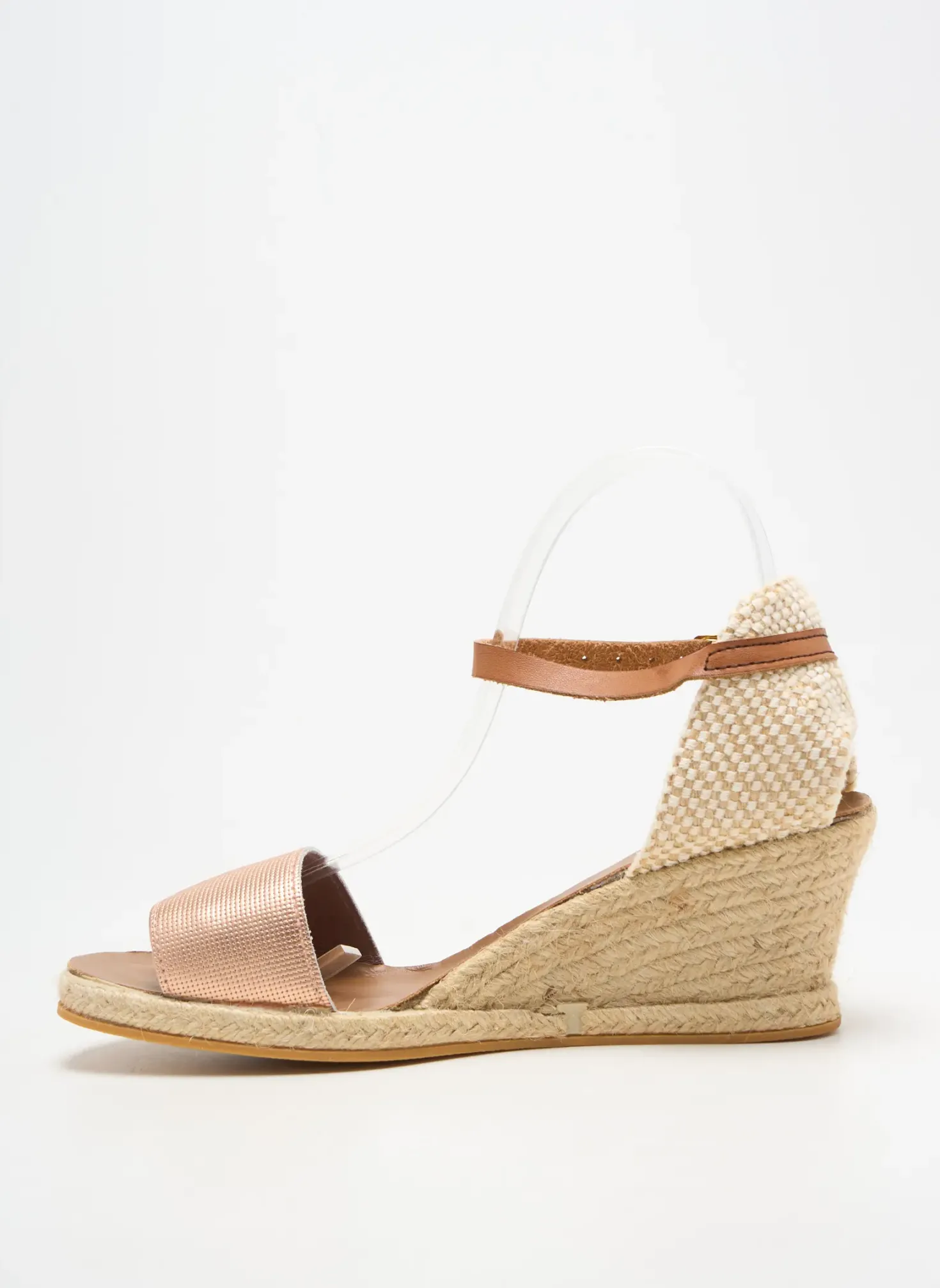 Espadrilles La Vague Rose Talon De 7 À 9cm