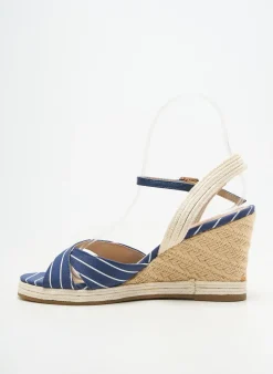 Espadrilles Les Tropeziennes Par M.belarbi Bleu Talon De 7 À 9cm