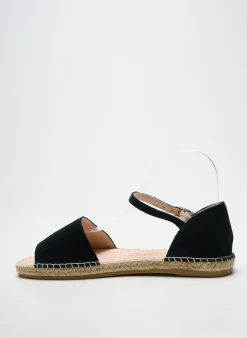 Espadrilles Macarena Noir Talon Plat Jusqu'à 3cm